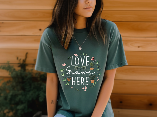 Love Grows Here DTF Transfer