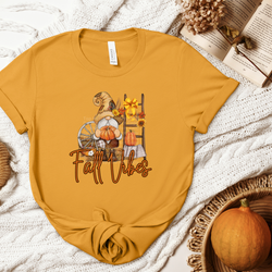 Fall Vibes Gnome on Haystack DTF Transfer