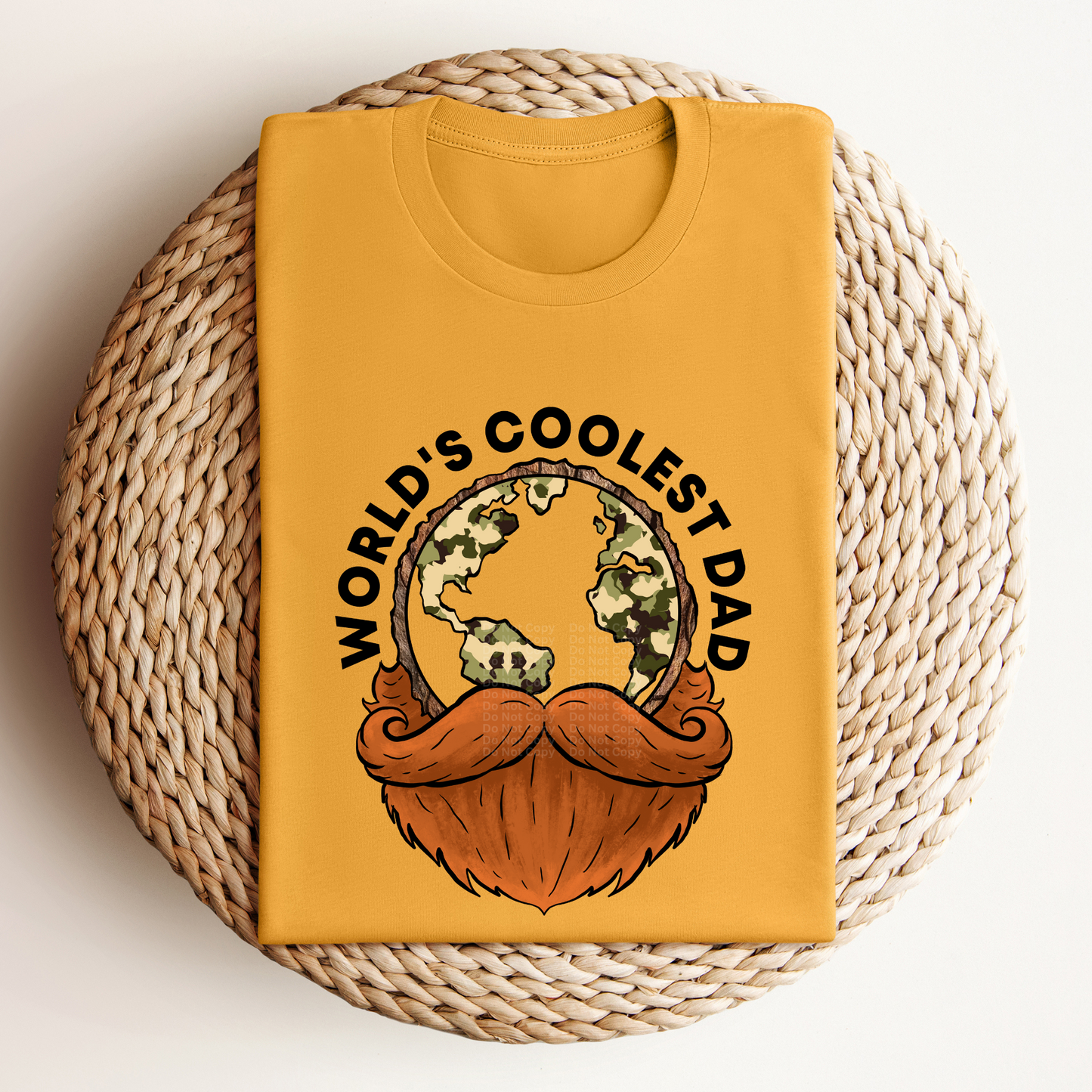 World's Coolest Dad Beard DTF Transfer