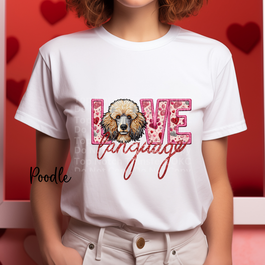 Love Language - Poodle DTF Transfer