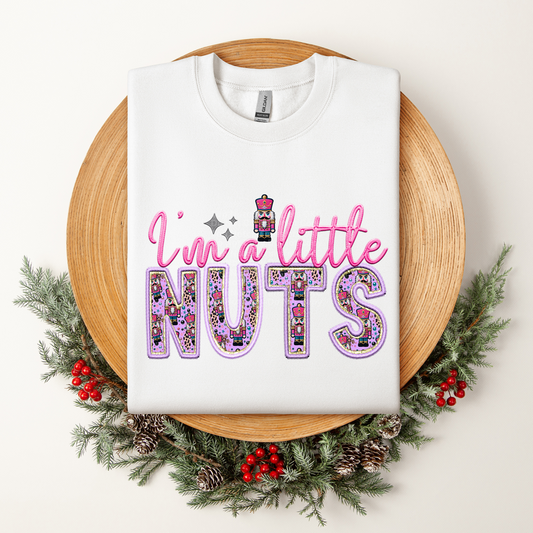 I'm A Little Nuts - Pink & Purple DTF Transfer