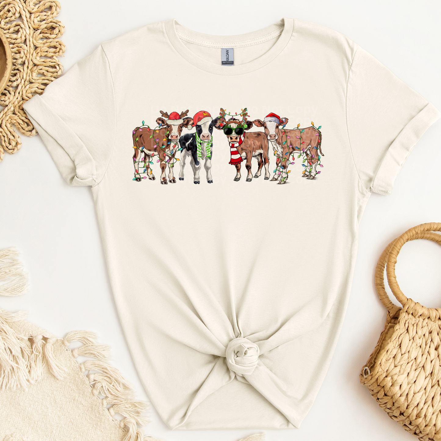 Christmas Cows DTF Transfer