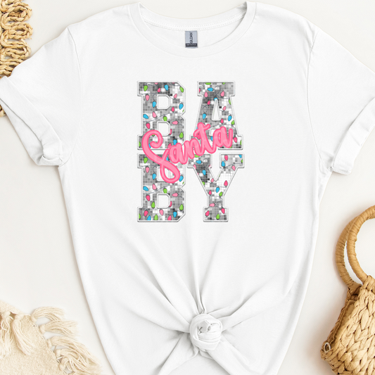 Santa Baby Disco Letters DTF Transfer