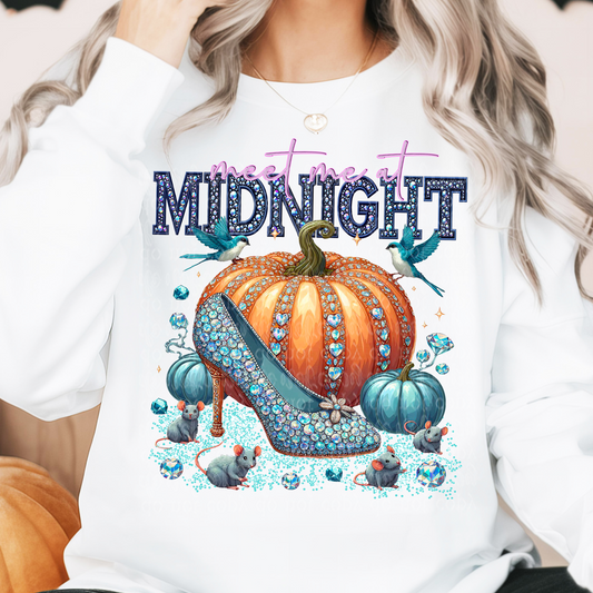 Meet me at Midnight Fairytale Pumpkin DTF Transfer