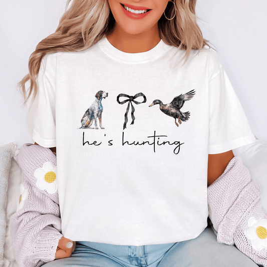 He’s Hunting- Duck Hunting DTF Transfer