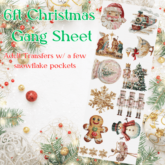 6ft Faux Paint Christmas Gang Sheet