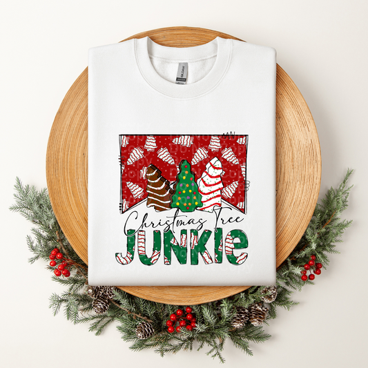 Christmas Tree Junkie DTF Transfer