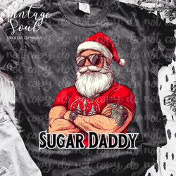 Sugar Daddy Inked Santa DTF Transfer