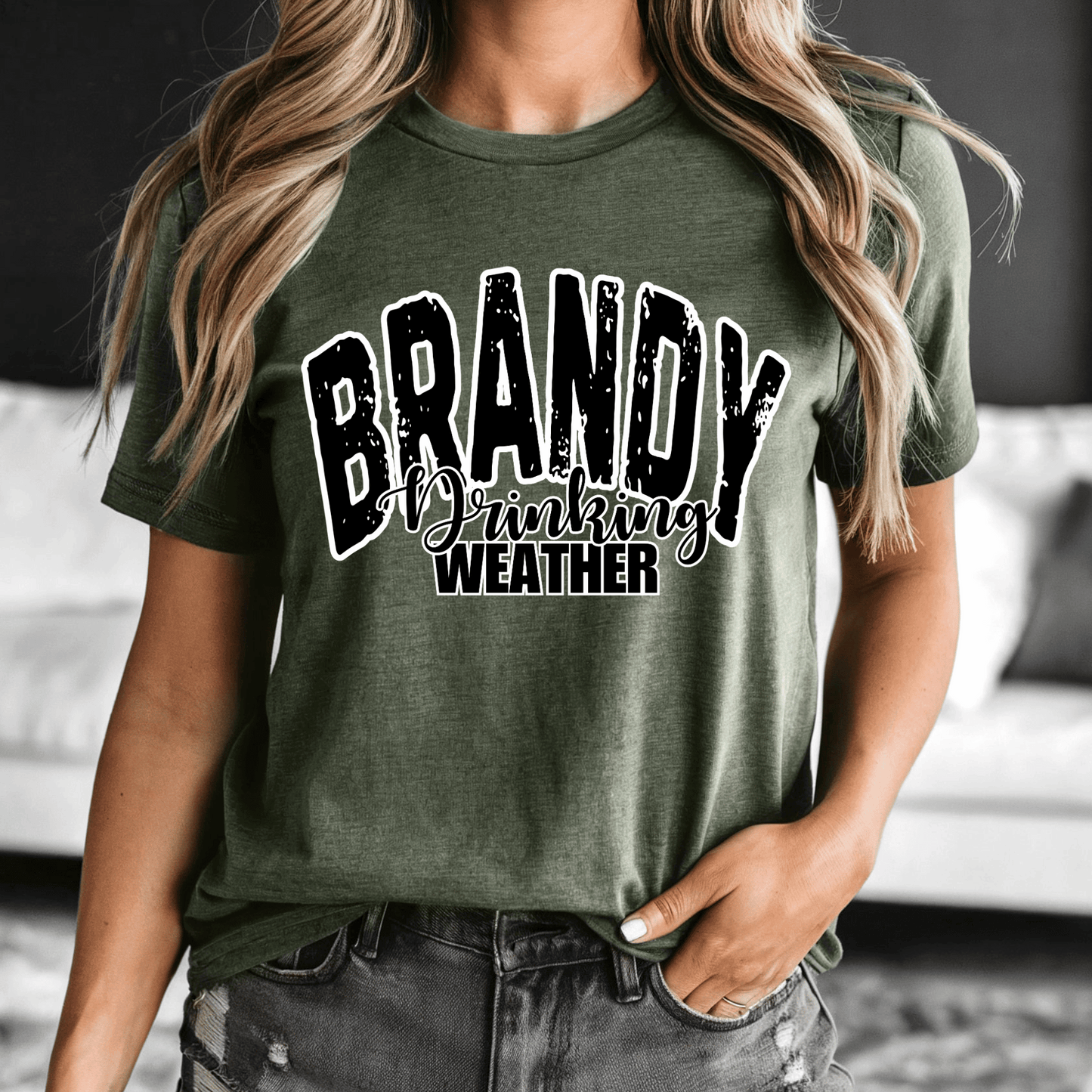 Brandy Drinking Weather DTF Transfer