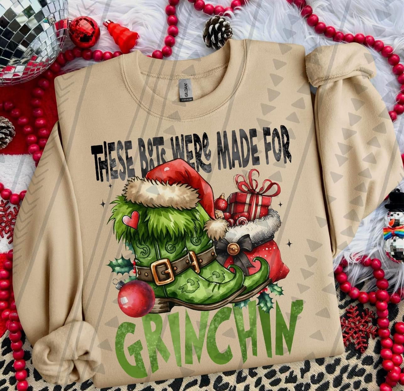 These boots were made for Grinchin DTF Transfer