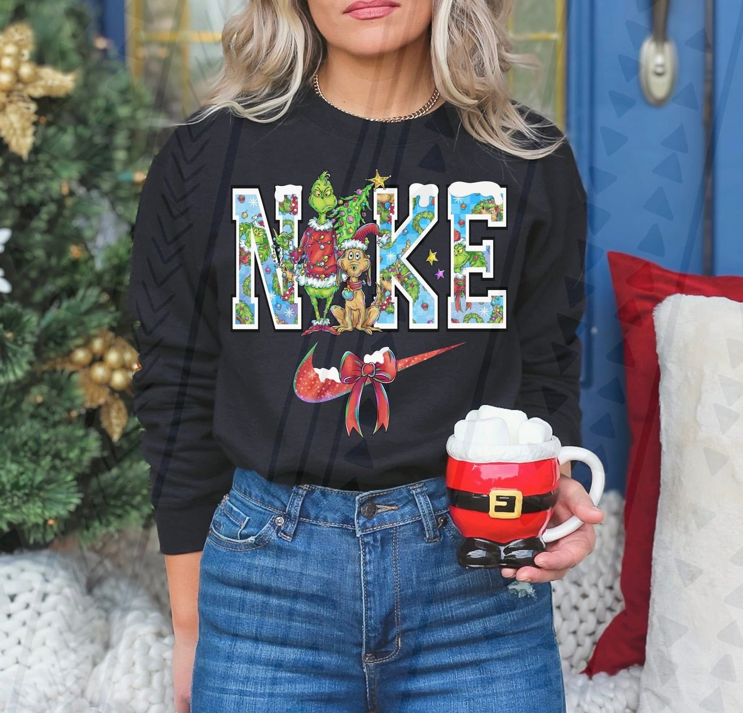 Green Guy Christmas Swoosh DTF Transfer