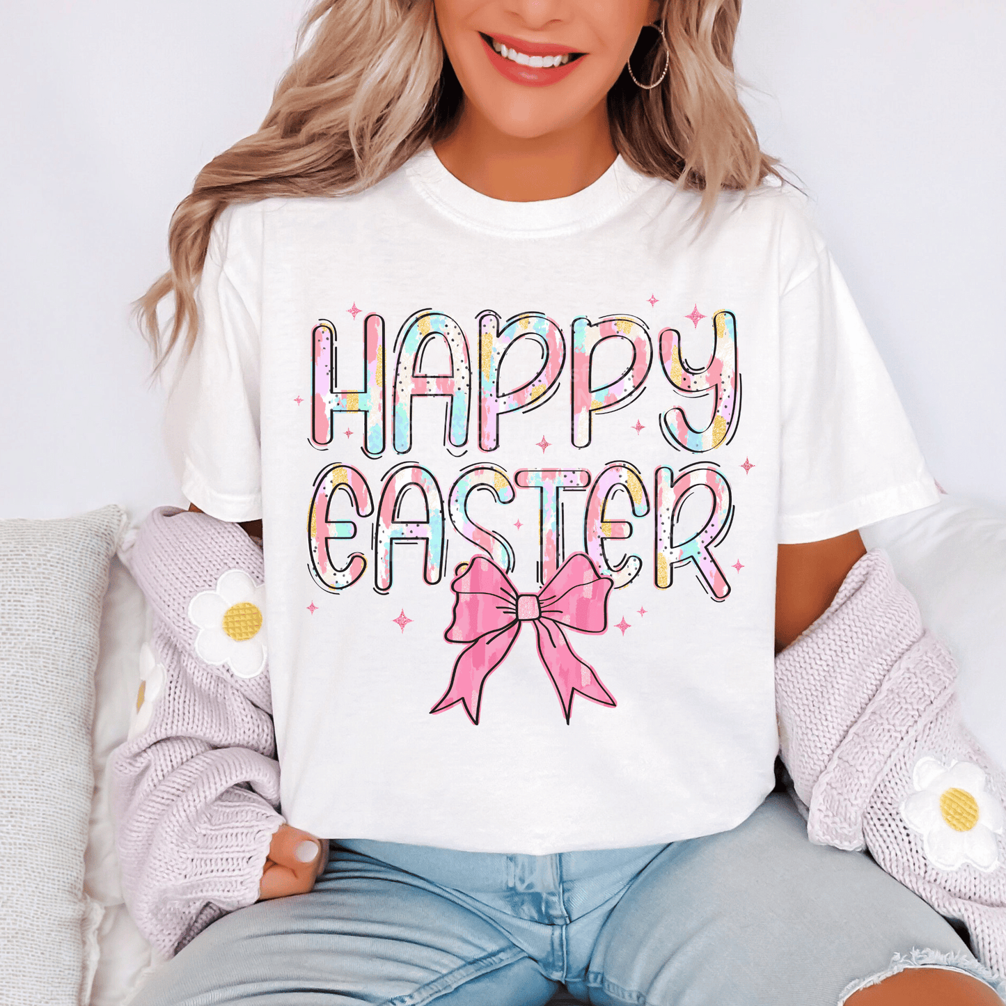 Happy Easter DTF Transfer
