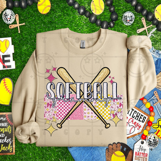Softball Grammy DTF Transfer