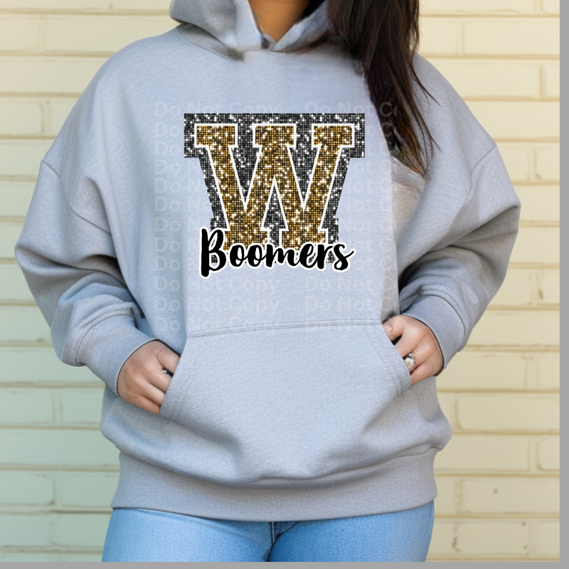 Boomers Faux Sequin DTF Transfer