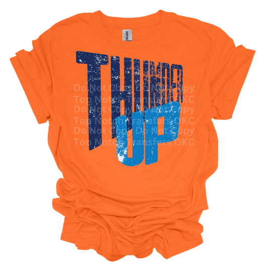 Thunder Up Distressed DTF Transfer