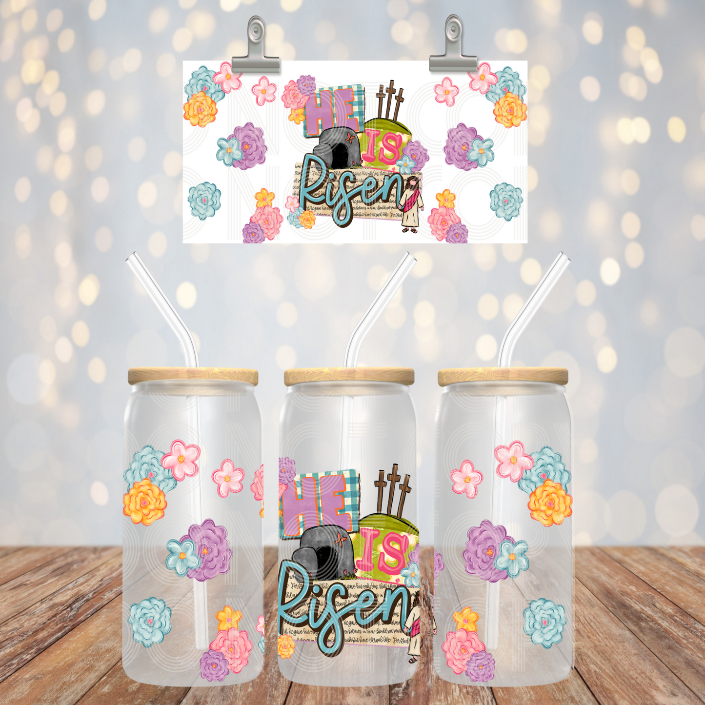 He Is Risen UV DTF 16 oz Cup Wrap *PHDC_Jan26*