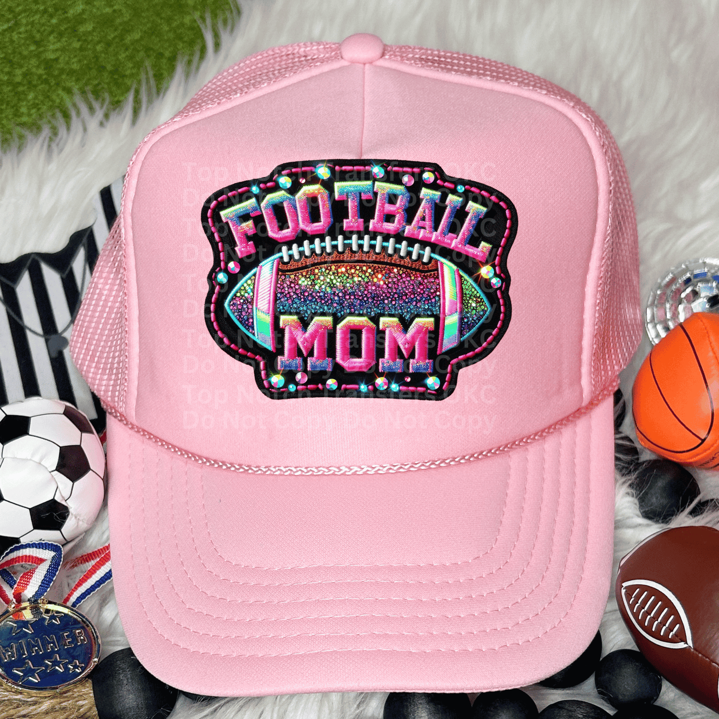 Football Mom Faux Patch 2 DTF Transfer