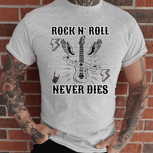 Rock an’ Roll Never Dies DTF Transfer