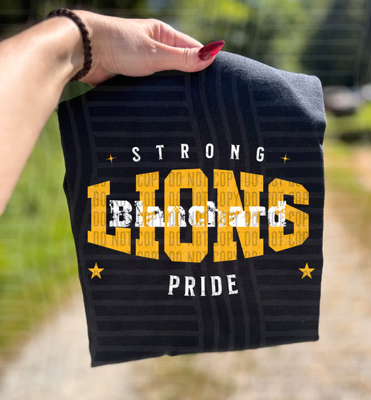 Blanchard Lions Strong Pride DTF Transfer