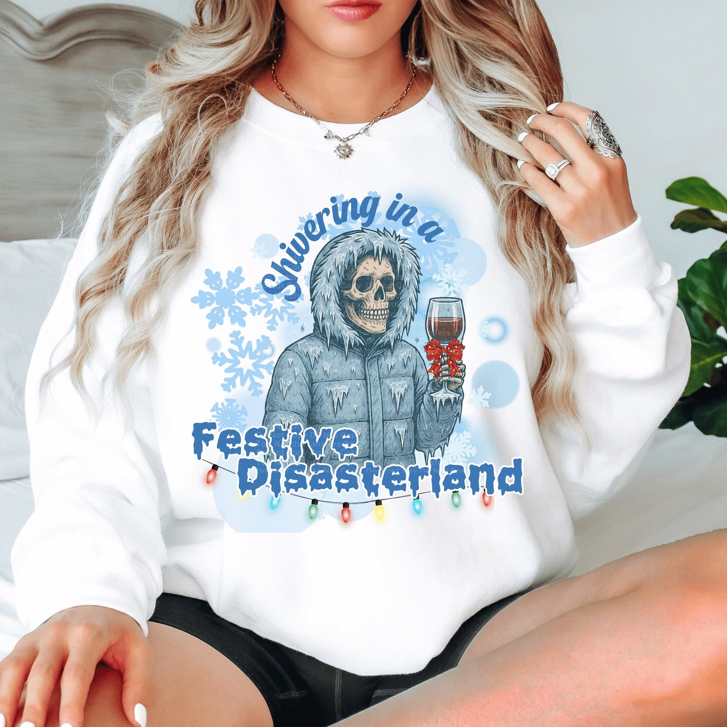 Shivering In A Festive Disasterland DTF Transfer