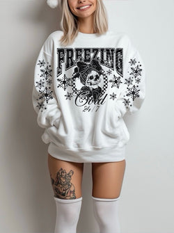 Freezing Cold Black *Optional long sleeve design* DTF Transfer