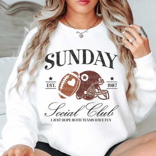 Sunday Social Club Brown DTF Transfer