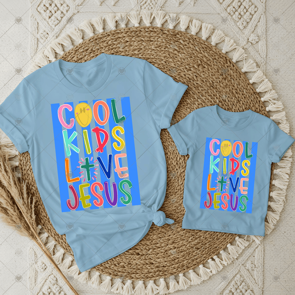 Cool Moms/Kids Love Jesus V2 DTF Transfer