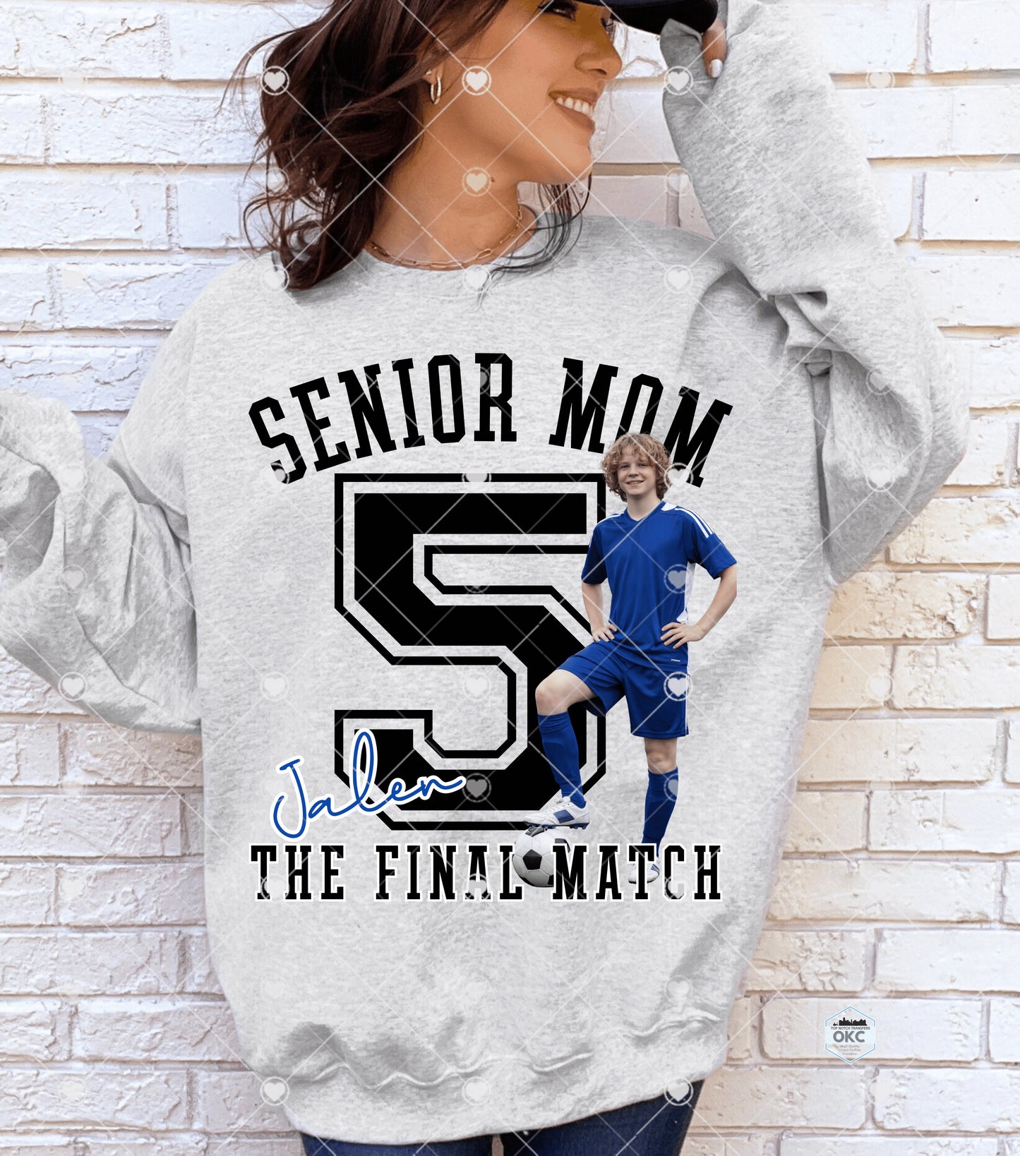 Custom Senior Mom Sports & Grad DTF Transfer (*Please leave all custom info in checkout notes & email picture with order number once order is placed)