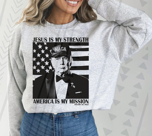 Jesus is my Strength DTF Transfer