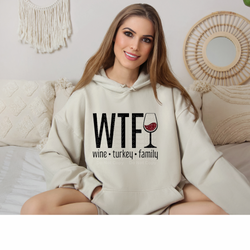 Wine Turkey Family DTF Transfer