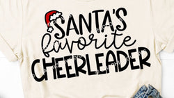 Santa’s favorite Cheerleader DTF Transfer