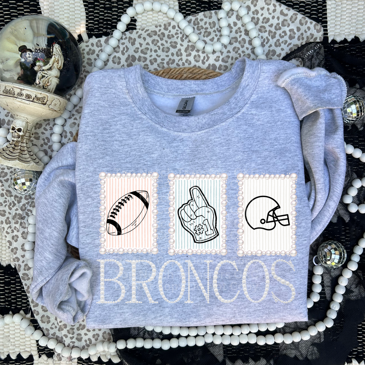 Custom- Mascot Pearl Preppy DTF Transfer (*Leave Mascot in Checkout Notes.)