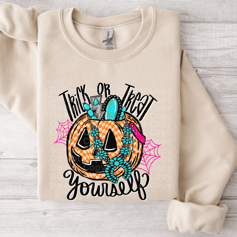 Trick or Treat Yourself Conch Pumpkin DTF Transfer