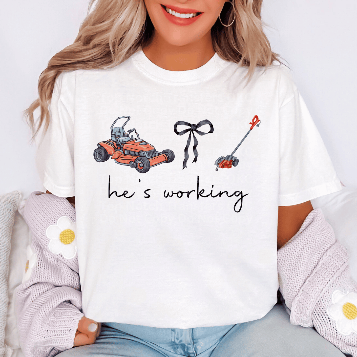 He’s working- Landscaping DTF Transfer
