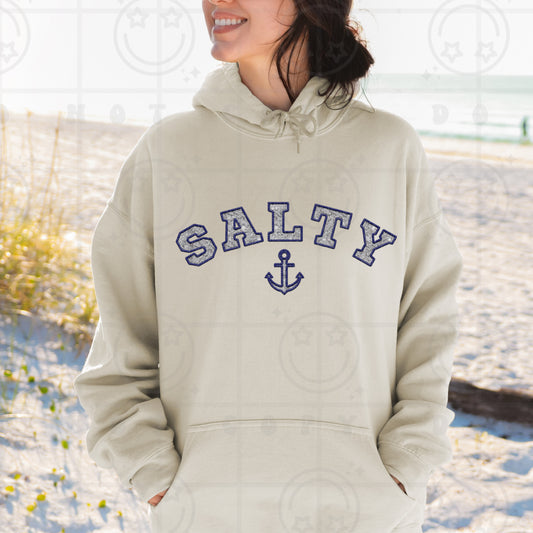 SALTY Navy DTF Transfer