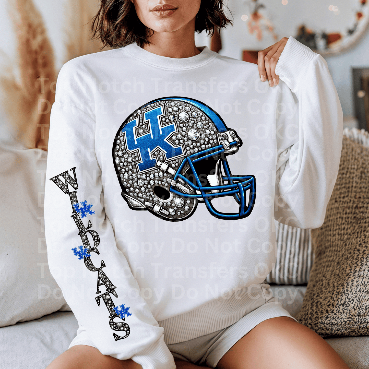 KU Wild Cats includes 1 Sleeve design DTF Transfer