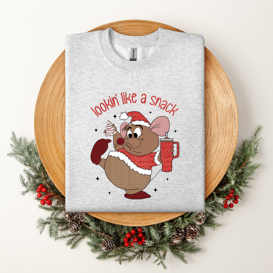 Red Glitter Lookin’ Like a Snack DTF Transfer