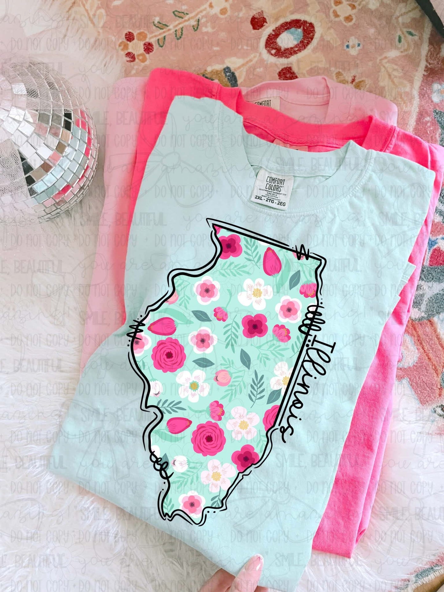 Floral States DTF Transfer