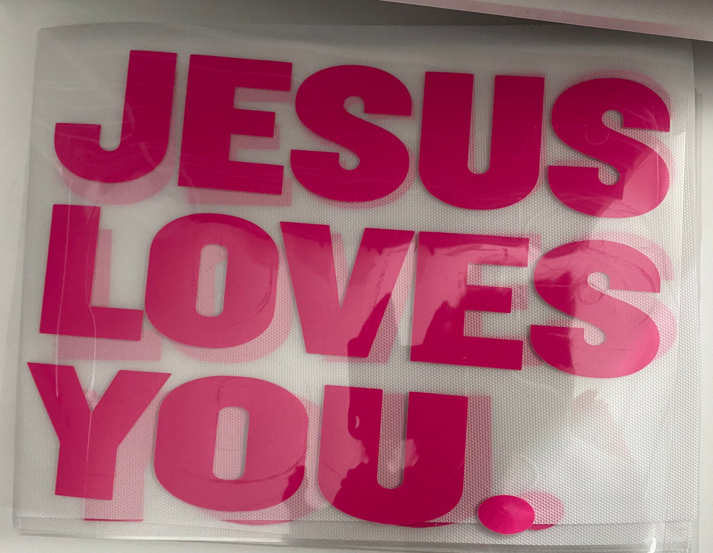 Jesus Loves You 3D Puff Transfer *3 Colors Available*