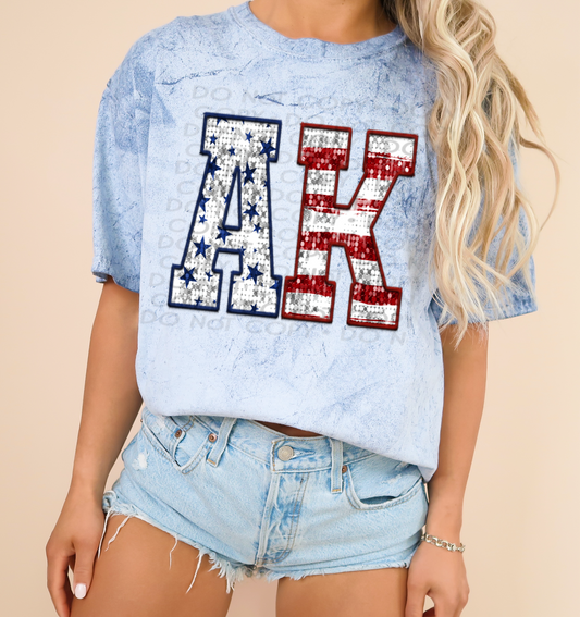 Alaska - Patriotic States DTF Transfer