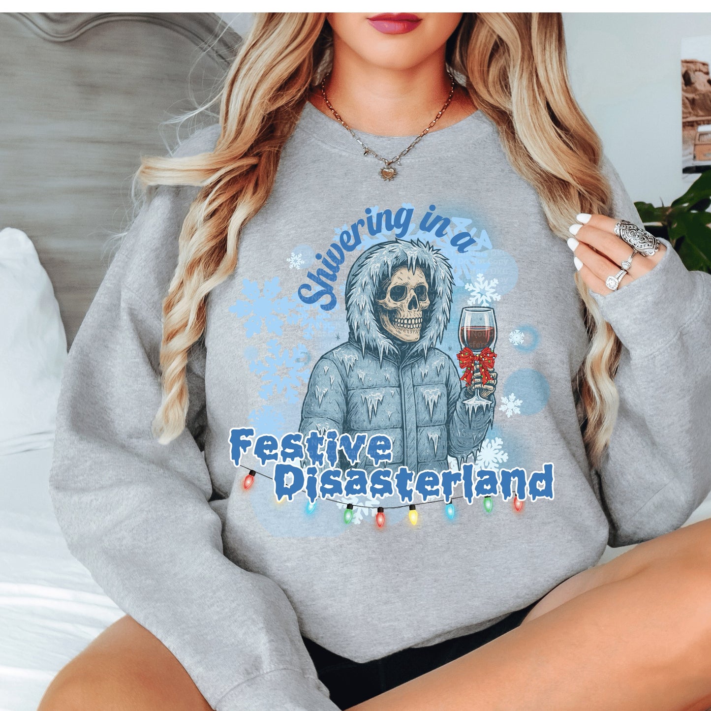 Shivering In A Festive Disasterland DTF Transfer