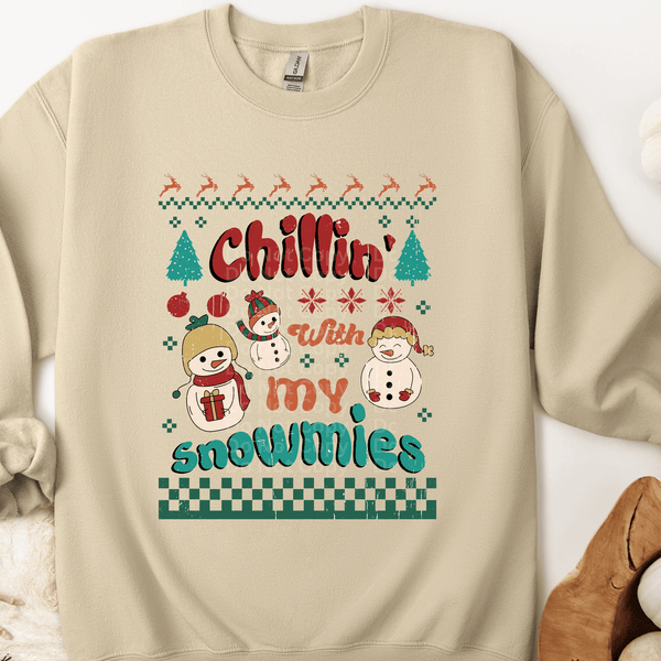 Chillin’ with my Snowmies 2 Ugly Christmas Colorful DTF Transfer