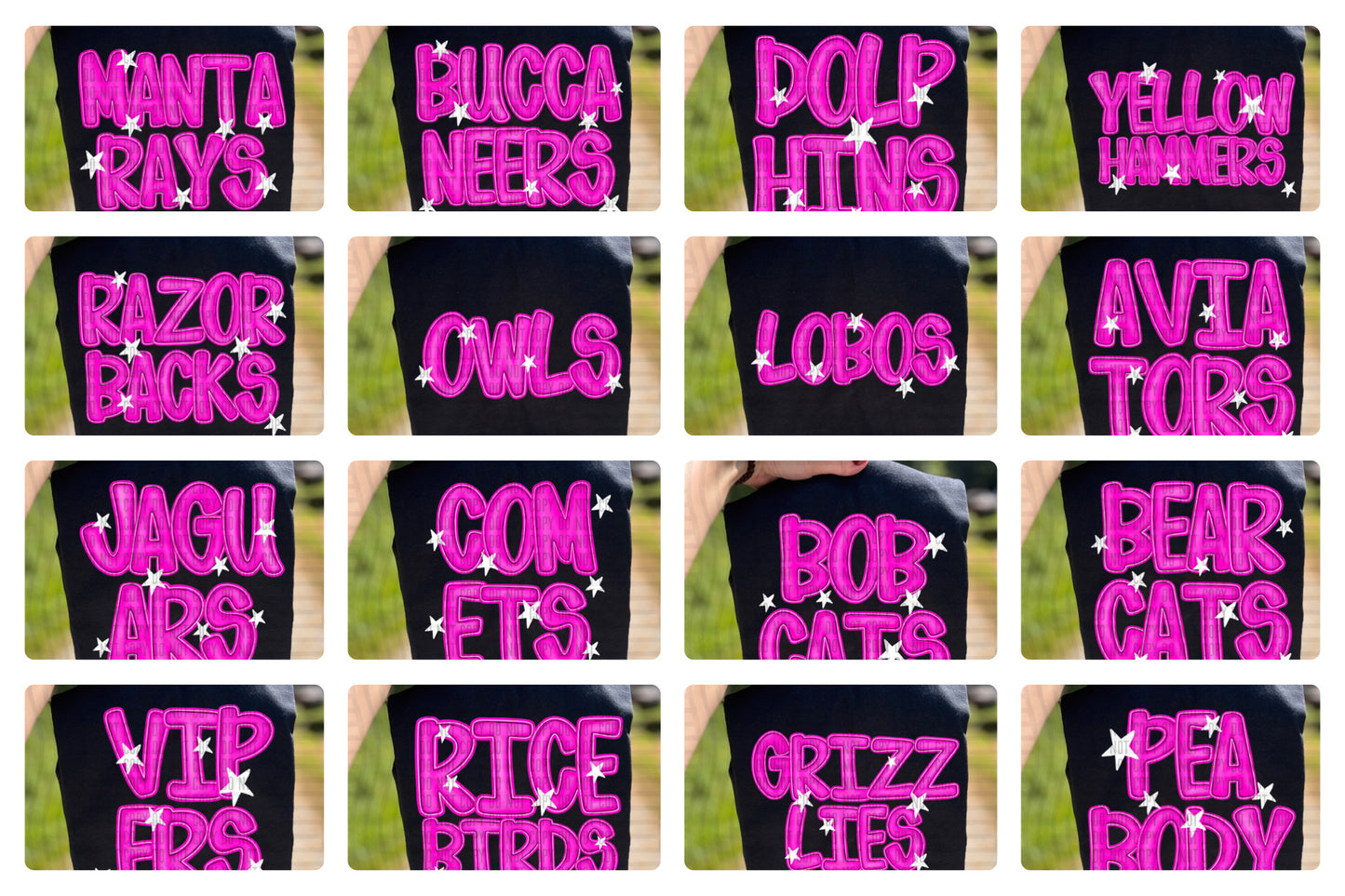 Pink & Preppy Mascots DTF Transfer (*Leave Mascot name in checkout notes)