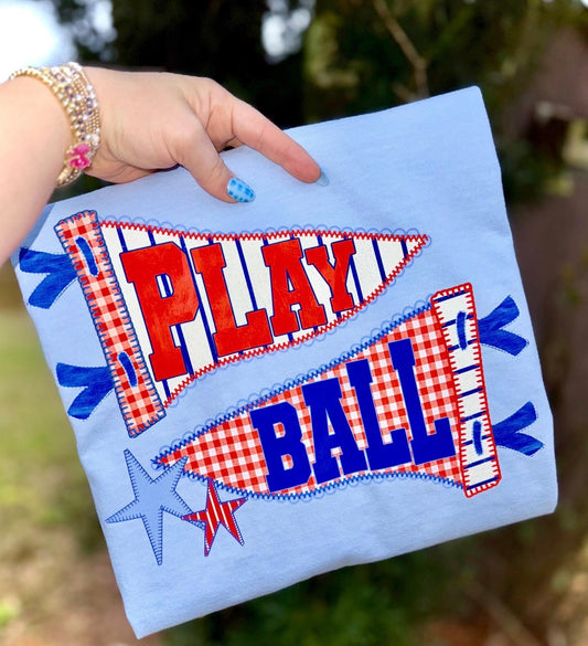 Play Ball Pennant Flags DTF Transfer