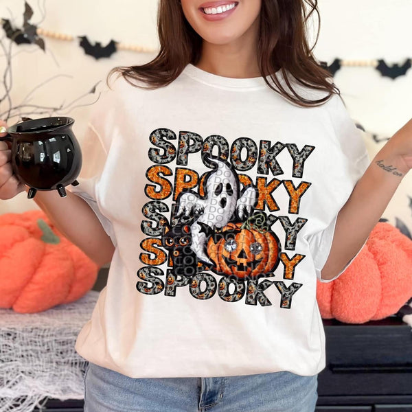 Spooky Ghost/Pumpkin DTF Transfer