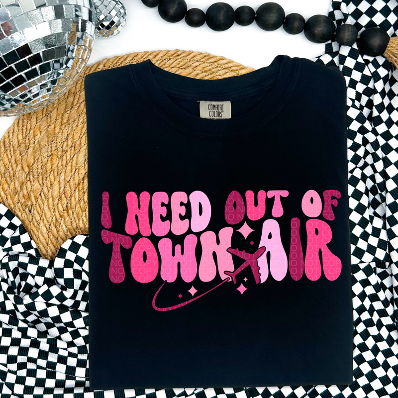 I need out of Town Air Pink DTF Transfer