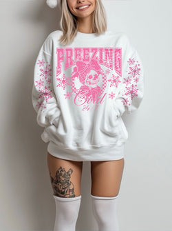 Freezing Cold Pink *Optional long sleeve design* DTF Transfer