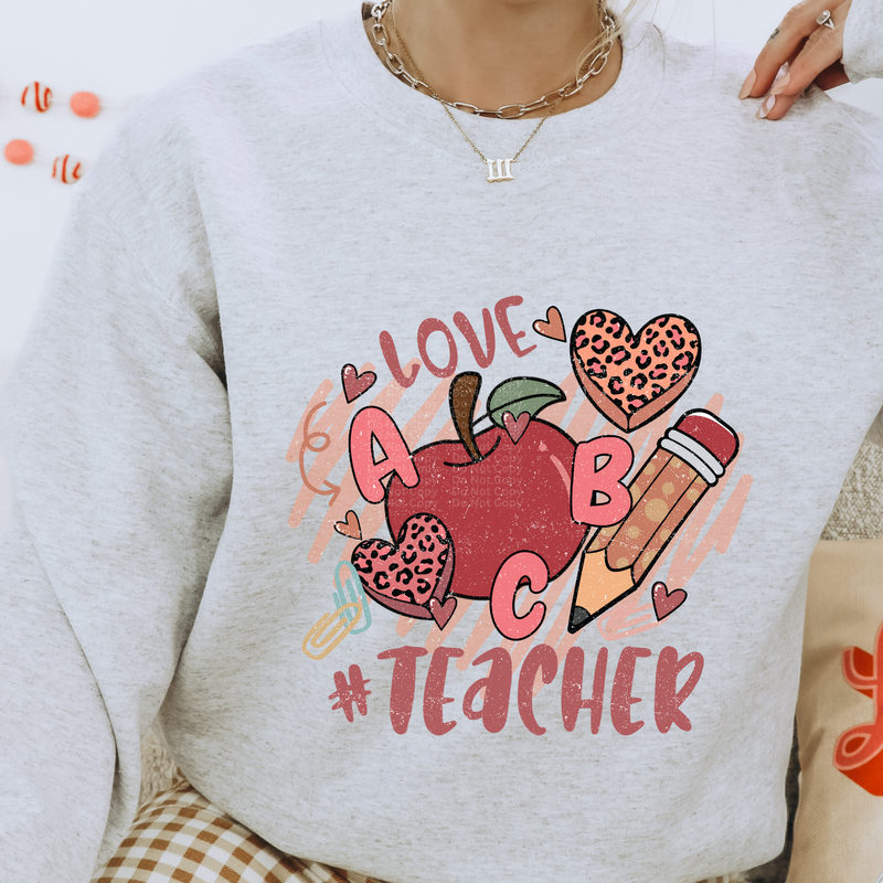 Teacher Valentines DTF Transfer