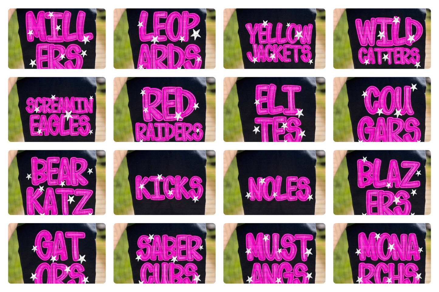 Pink & Preppy Mascots DTF Transfer (*Leave Mascot name in checkout notes)