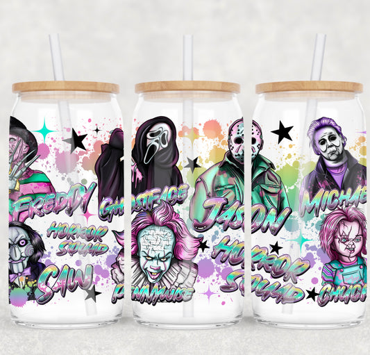 Horror Squad UV DTF 16oz Cup Wrap